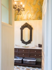 Even the washrooms have been given a touch of Victorian elegance